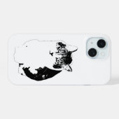 Weiche moderne Figur iPhone 15 Hülle (Rückseite (Horizontal))
