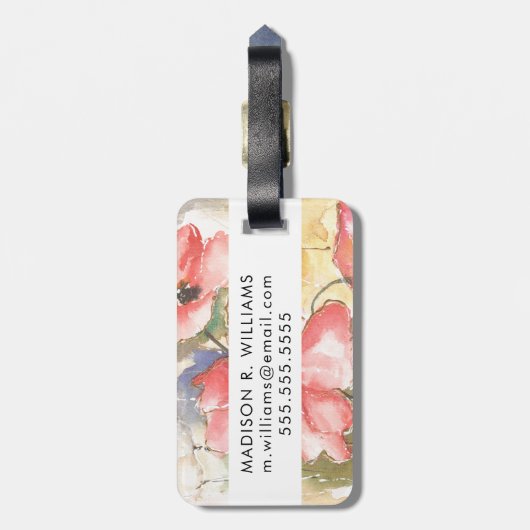 Weiche Mohnblumen I Gepäckanhänger (Rückseite vertikal)