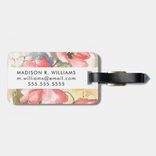 Weiche Mohnblumen I Gepäckanhänger (Rückseite horizontal)