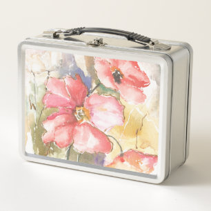 Weiche Mohnblumen I Metall Lunch Box