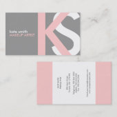 Weiche Monogramm-Visitenkarten Visitenkarte (Vorne/Hinten)