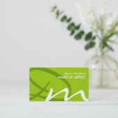 Weiche Monogramm-Visitenkarten Visitenkarte (Stehend Vorderseite)
