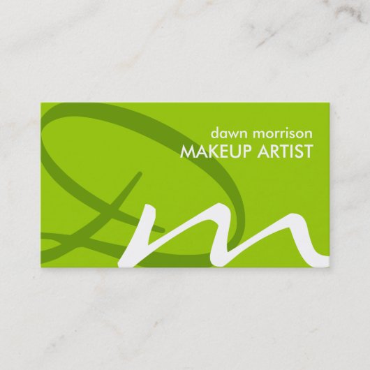 Weiche Monogramm-Visitenkarten Visitenkarte (Vorderseite)