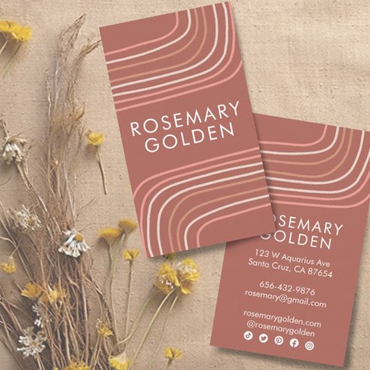 Weiche, neutrale Linien Minimalistisch schlicht El Visitenkarte