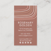 Weiche, neutrale Linien Minimalistisch schlicht El Visitenkarte (Rückseite)