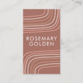 Weiche, neutrale Linien Minimalistisch schlicht El Visitenkarte (Vorderseite)