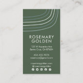 Weiche, neutrale Linien Minimalistisch schlicht El Visitenkarte (Rückseite)