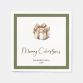 Weiche neutrale Weihnachtsgeschenke personalisiert Serviette (Vorderseite)