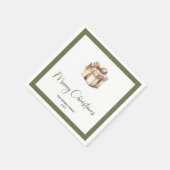 Weiche neutrale Weihnachtsgeschenke personalisiert Serviette (Ecke)