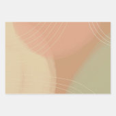 Weiche Neutronenlinien farbenfrohe Retro-Erdgesche Geschenkpapier Set (Vorderseite 3)