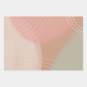 Weiche Neutronenlinien farbenfrohe Retro-Erdgesche Geschenkpapier Set (Vorderseite)