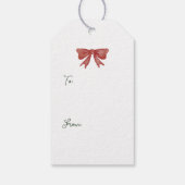 Weiche Niedliche Pflaume wie Weihnachtsbaum Geschenkanhänger (Rückseite)