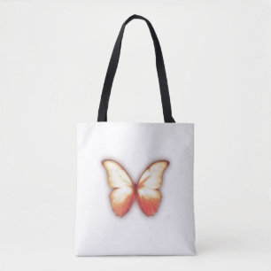 Weiche Orange Gold Schmetterling Tragetasche Tasche