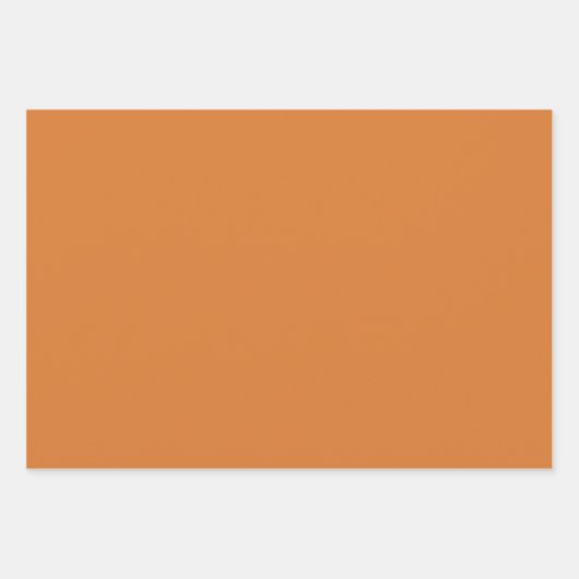 Weiche Orange, Grün und Creme Kariert Geschenkpapier Set (Vorderseite 2)