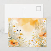 Weiche Orangefarbene Wildblumen Postkarte (Vorne/Hinten)