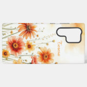 Weiche Orangen- und Gelbblüten Samsung Galaxy Hülle (Rückseite (Horizontal))