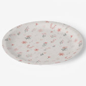 Weiche Papierplatten mit floralem Muster Pappteller (Schrägansicht)
