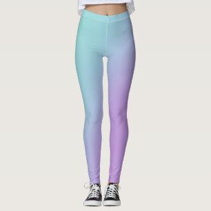 Weiche Pasta Lila Aqua Gradient Leggings