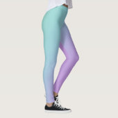 Weiche Pasta Lila Aqua Gradient Leggings (Rechts)