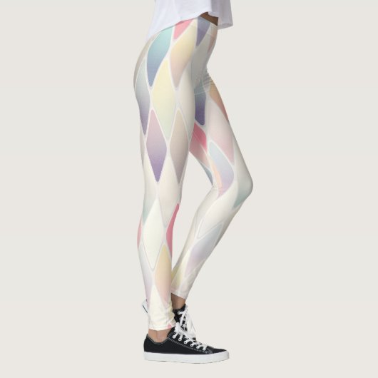 Weiche Pastel-Diamantmuster Leggings (Rechts)