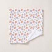 Weiche Pastel Fall Leaf Muster | Minimalistischer Badhandtuch Set (Waschlappen)