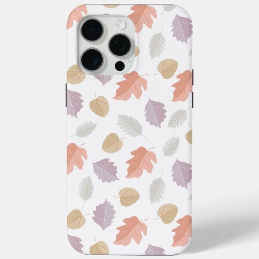 Weiche Pastel Fall Leaf Muster | Minimalistischer Case-Mate iPhone Hülle (Rückseite)