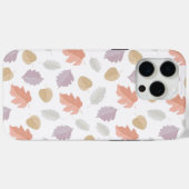 Weiche Pastel Fall Leaf Muster | Minimalistischer Case-Mate iPhone Hülle (Rückseite (Horizontal))