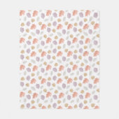 Weiche Pastel Fall Leaf Muster | Minimalistischer Fleecedecke (Vorderseite)