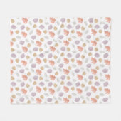 Weiche Pastel Fall Leaf Muster | Minimalistischer Fleecedecke (Vorderseite (Horizontal))