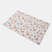 Weiche Pastel Fall Leaf Muster | Minimalistischer Fußmatte (Schrägansicht)