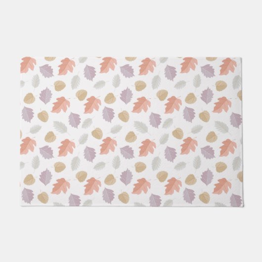 Weiche Pastel Fall Leaf Muster | Minimalistischer Fußmatte (Vorderseite)