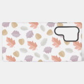 Weiche Pastel Fall Leaf Muster | Minimalistischer Samsung Galaxy Hülle (Rückseite (Horizontal))