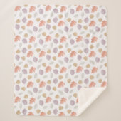 Weiche Pastel Fall Leaf Muster | Minimalistischer Sherpadecke (Vorderseite)