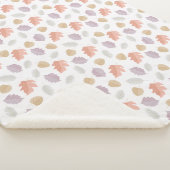 Weiche Pastel Fall Leaf Muster | Minimalistischer Sherpadecke (3/4)