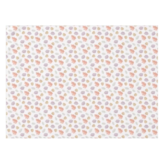 Weiche Pastel Fall Leaf Muster | Minimalistischer Tischdecke (Vorderseite (Horizontal))