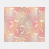Weiche Pastel Feathers | Romantisches Rosa und Gol Fleecedecke (Vorderseite (Horizontal))