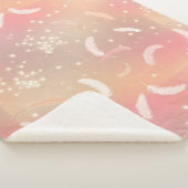 Weiche Pastel Feathers | Romantisches Rosa und Gol Sherpadecke (3/4)