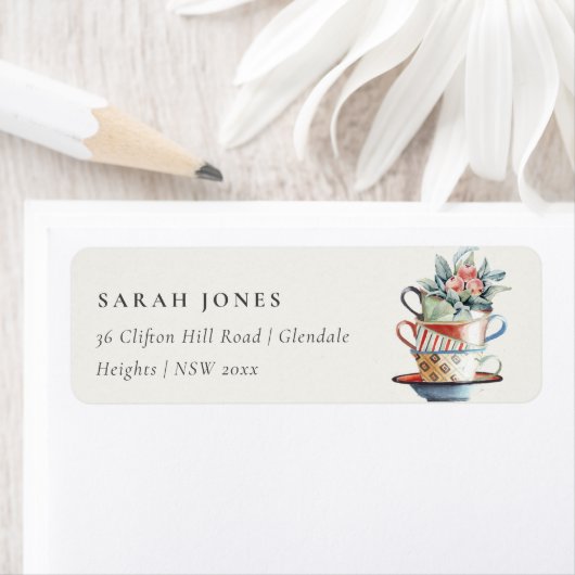 Weiche Pastel gestackte Cups Blumenkohl Tee Party (Insitu)