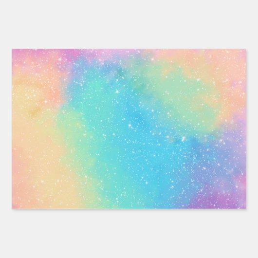 Weiche Pastel Gradientnebel Geschenkpapier Set (Vorderseite 2)