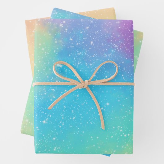 Weiche Pastel Gradientnebel Geschenkpapier Set (Beispiel)