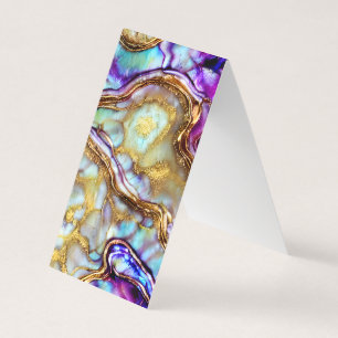 Weiche Pastel Paua Muschel Farbe Flüssigkeit Alkoh Visitenkarten