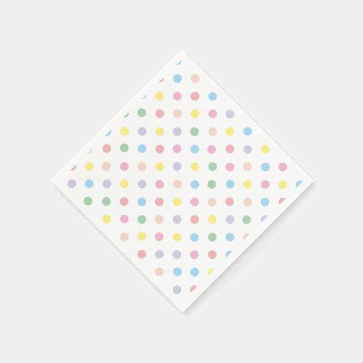 Weiche Pastel Polka Dots Serviette (Ecke)