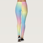 Weiche Pastel Rainbow Gradient Leggings (Rückseite)