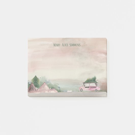 Weiche Pastel Weihnachtslandschaft erhalten einen Post-it Klebezettel (Vorderseite)