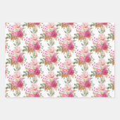 Weiche Pastelfeder-Bouquet aus Blume Geschenkpapier Set (Vorderseite 2)