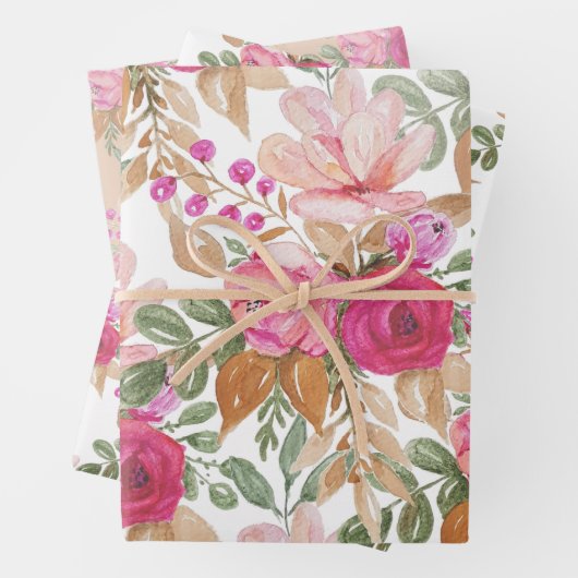 Weiche Pastelfeder-Bouquet aus Blume Geschenkpapier Set (Beispiel)
