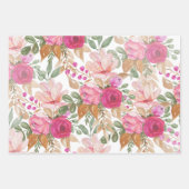 Weiche Pastelfeder-Bouquet aus Blume Geschenkpapier Set (Vorderseite)