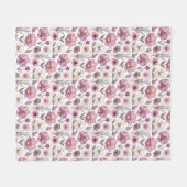 Weiche Pastell-Anemonen-Blumenkollektion Fleecedecke (Vorderseite (Horizontal))
