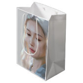 Weiche Pastell-Ästhetik Frau Fine Art Mittlere Geschenktüte (Rückseite Schrägansicht)