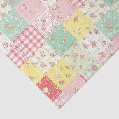 Weiche Pastell-Blumen-Patchwork-Gingham-Karo Seidenpapier (Ausschnitt)